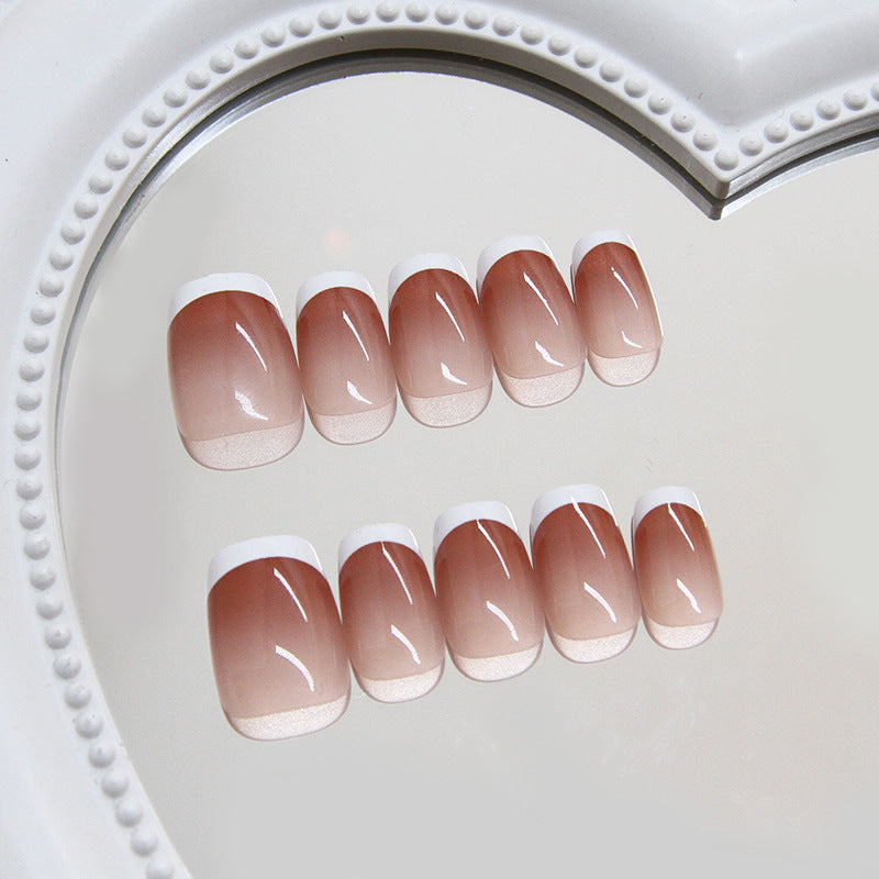 Nail 36 - Red Sand Gradient Press-On Nails (30Pcs) - Free Nail Kit Included