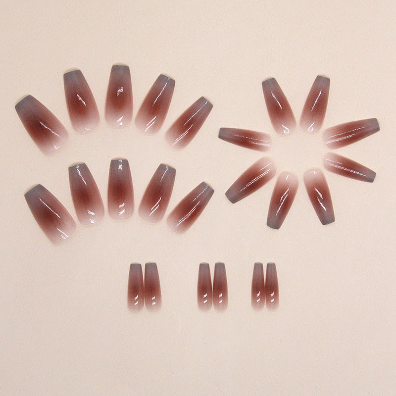 Nail 37 - Rose Red Blush (24Pcs) - Free Nail Kit Included