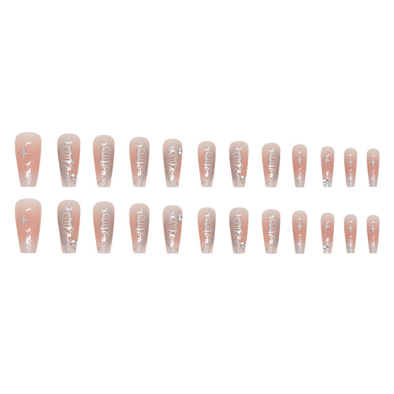Nail 43 - Sweet Dream Ice Butterfly (24Pcs) - Free Nail Kit Included