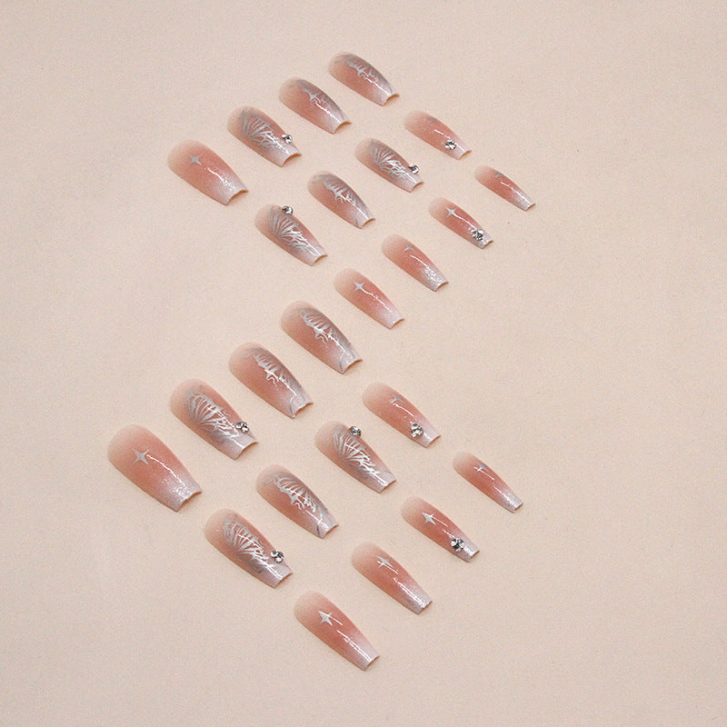 Nail 43 - Sweet Dream Ice Butterfly (24Pcs) - Free Nail Kit Included