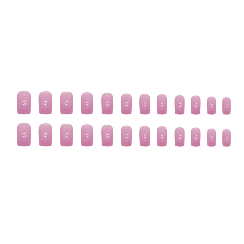 Nail 44 - Glossy Pink Perfection (24Pcs) - Free Nail Kit Included