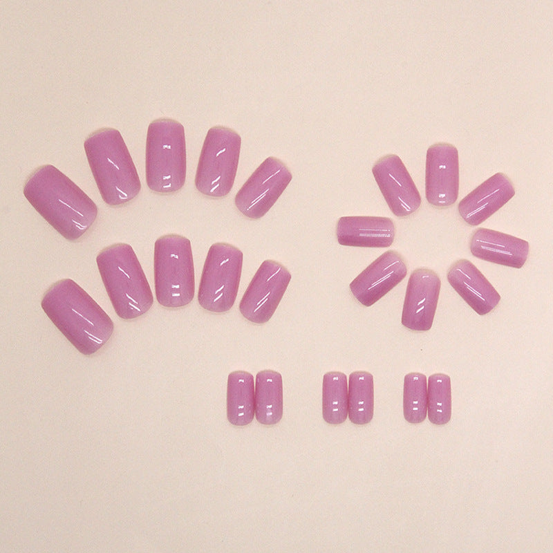Nail 44 - Glossy Pink Perfection (24Pcs) - Free Nail Kit Included