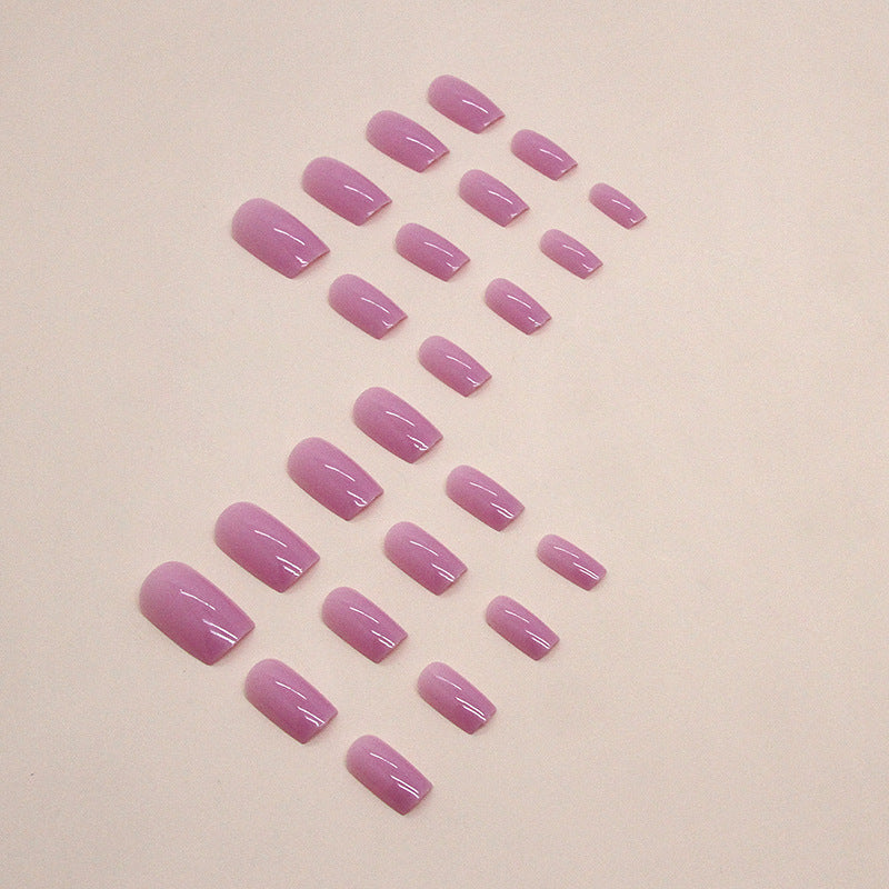 Nail 44 - Glossy Pink Perfection (24Pcs) - Free Nail Kit Included