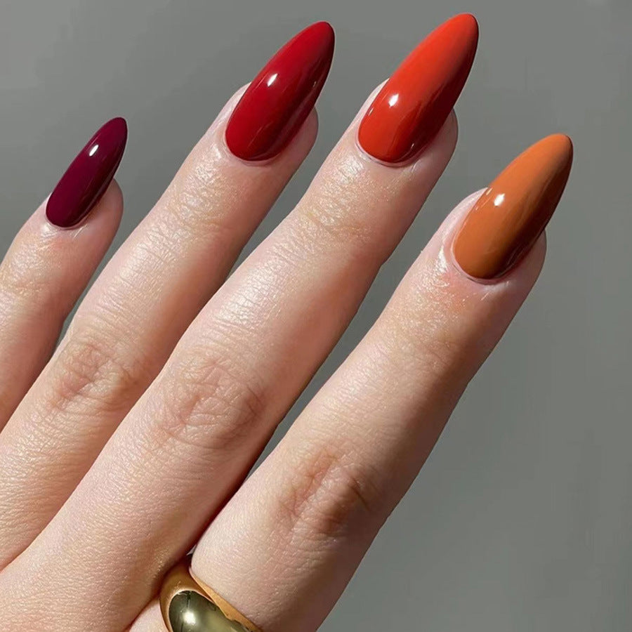 Nail 50 - Fiery Ombre Perfection (24Pcs) - Free Nail Kit Included