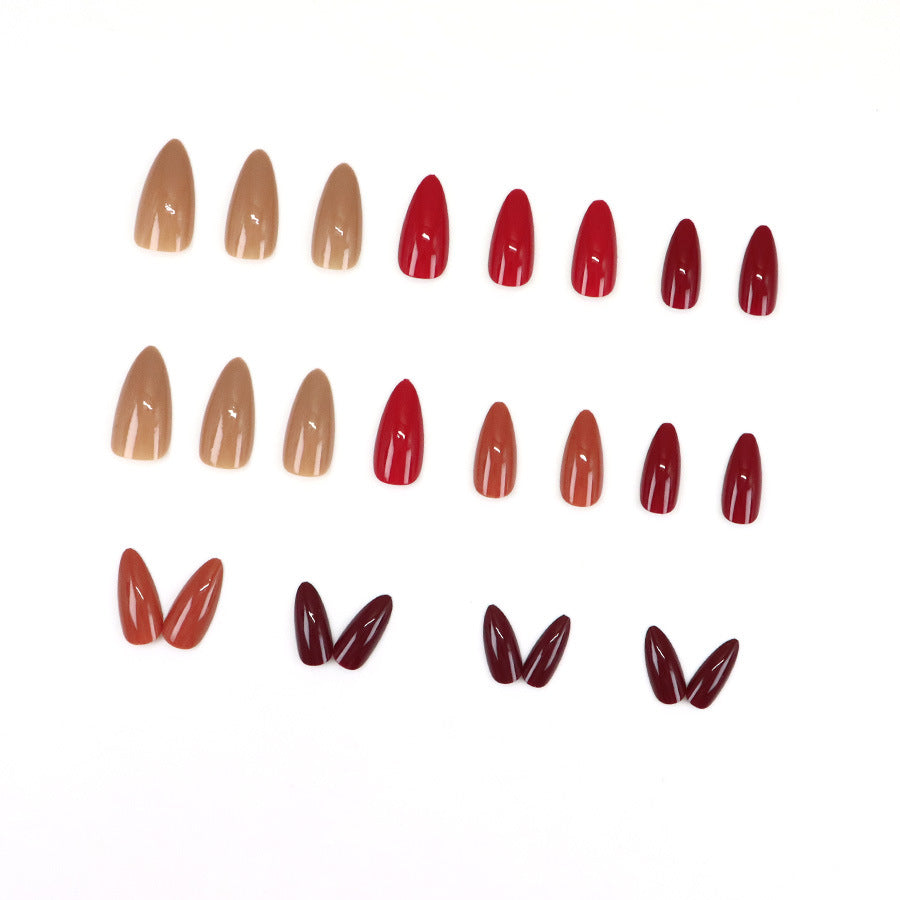 Nail 50 - Fiery Ombre Perfection (24Pcs) - Free Nail Kit Included