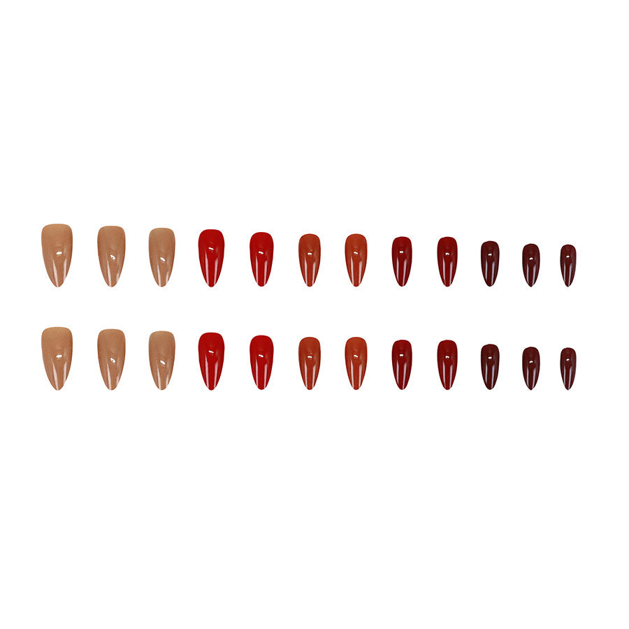 Nail 50 - Fiery Ombre Perfection (24Pcs) - Free Nail Kit Included
