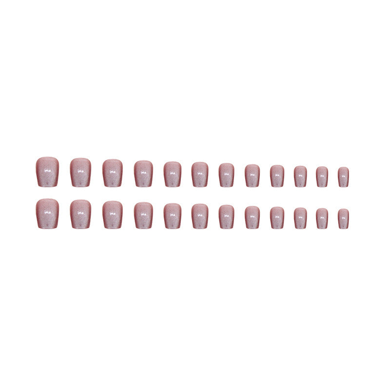 Nail 57 - Crystal Cat Eye (24Pcs) - Free Nail Kit Included