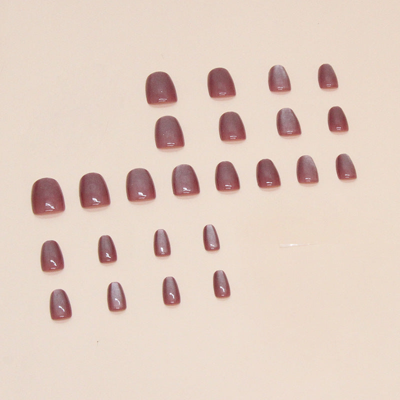 Nail 57 - Crystal Cat Eye (24Pcs) - Free Nail Kit Included