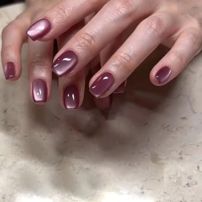 Nail 57 - Crystal Cat Eye (24Pcs) - Free Nail Kit Included