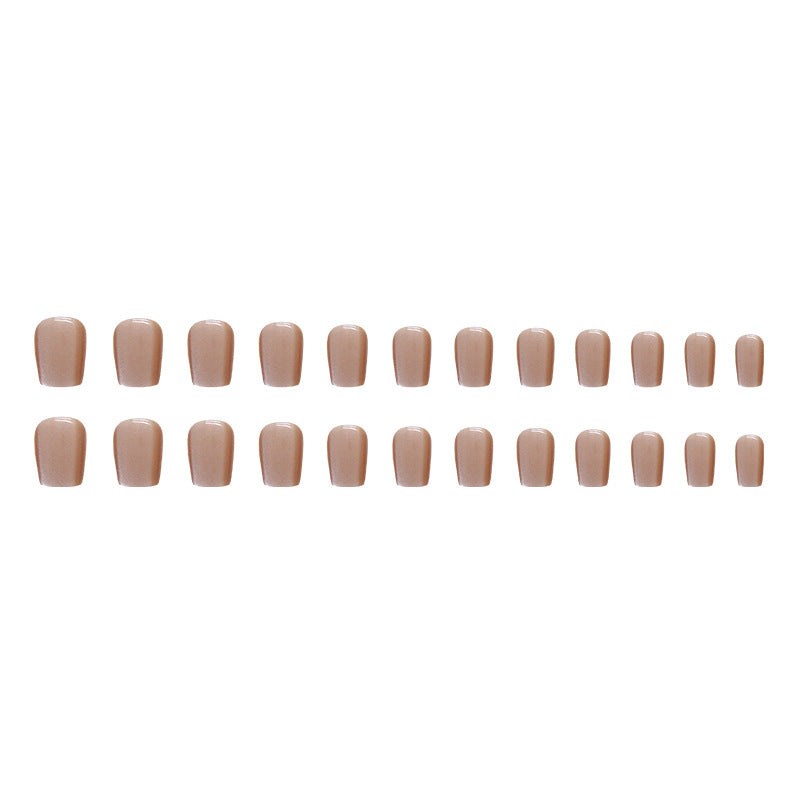 Nail 61 - Nude Cat Eye (24Pcs) - Free Nail Kit Included
