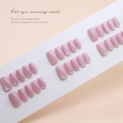 Nail 62 - Lavender Cat Eye (30Pcs) - Free Nail Kit Included