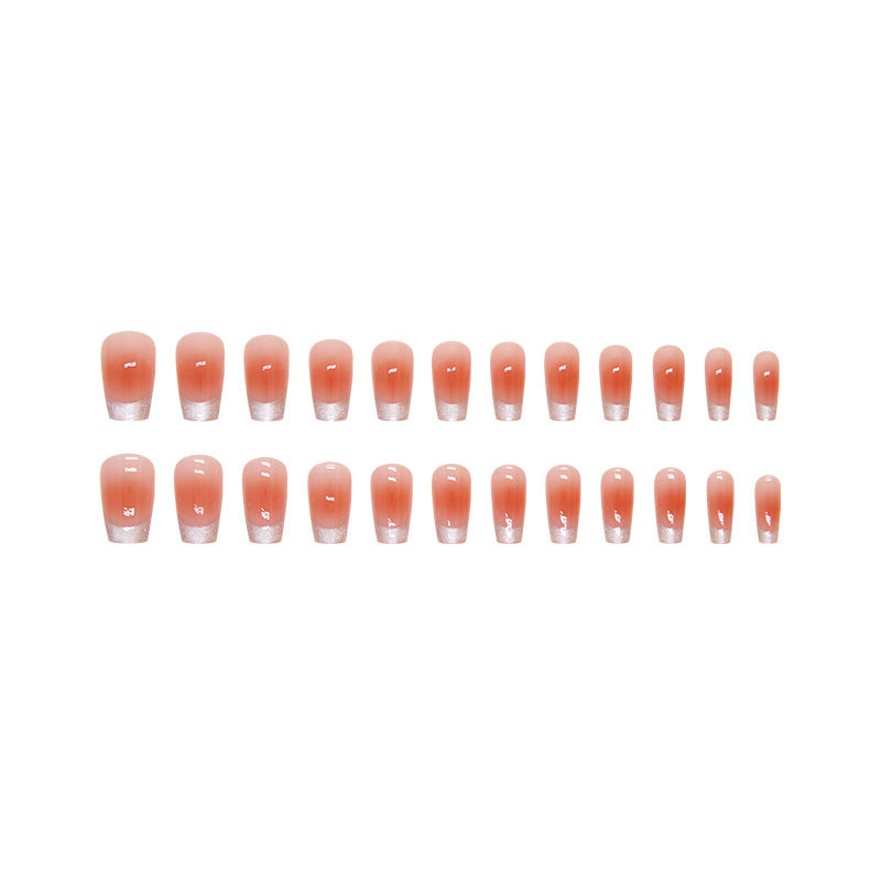 Nail 64 - French Cat Eye (24Pcs) - Free Nail Kit Included