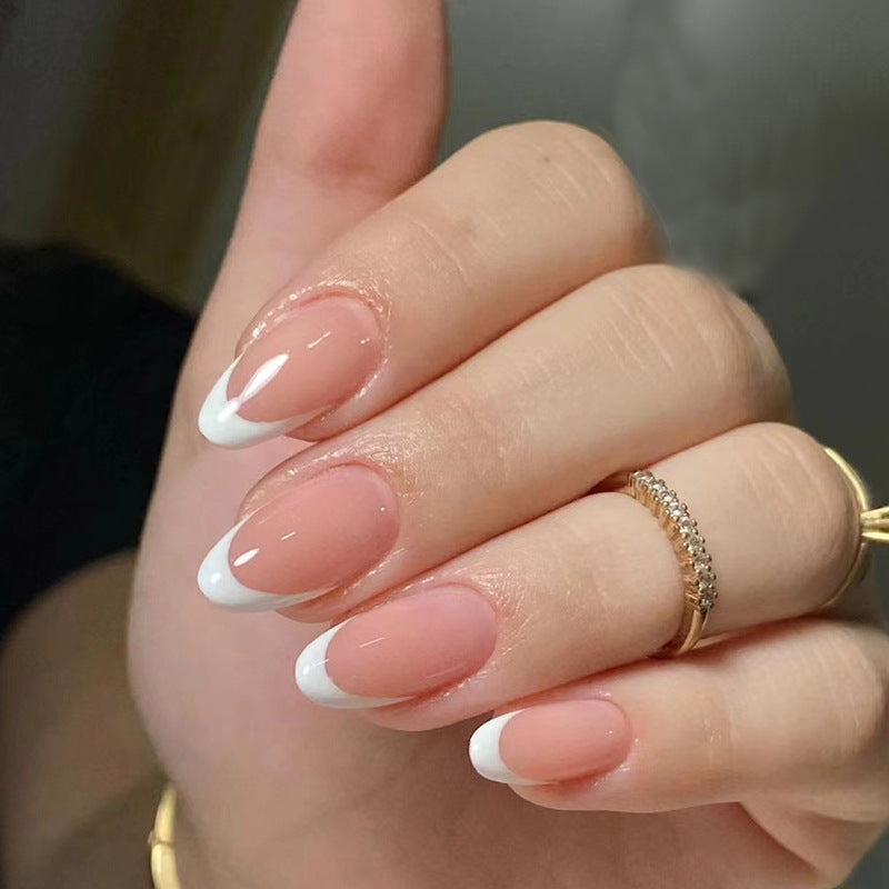 Nail 65 - Classic French Tip (24Pcs) - Free Nail Kit Included