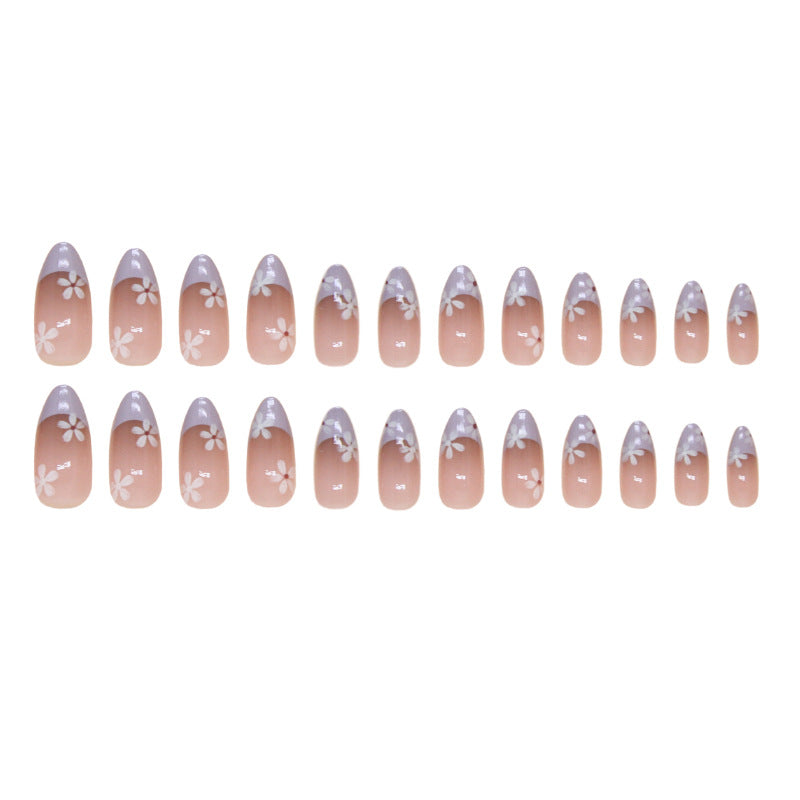 Nail 72 - Blossom Whisper (24Pcs) - Free Nail Kit Included