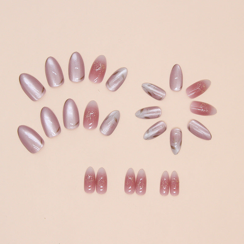Nail 74 - Dried Rose (24Pcs) - Free Nail Kit Included