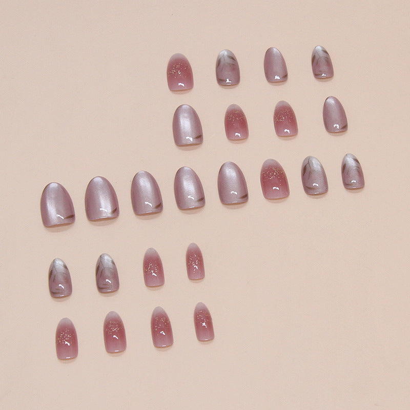 Nail 74 - Dried Rose (24Pcs) - Free Nail Kit Included