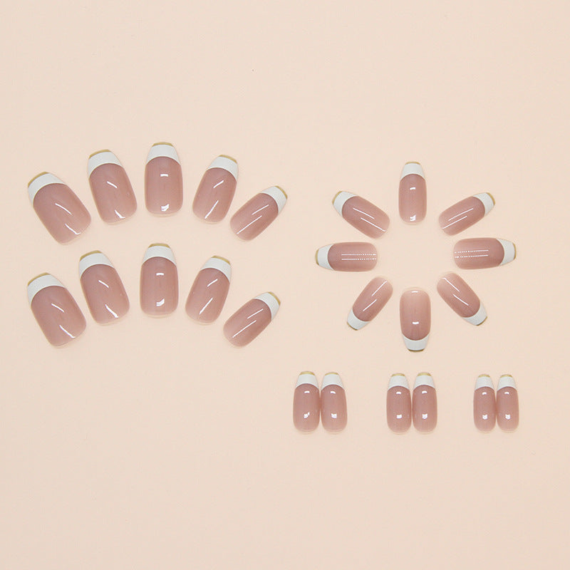 Nail 78 - Elegant Sheer French (24Pcs) - Free Nail Kit Included