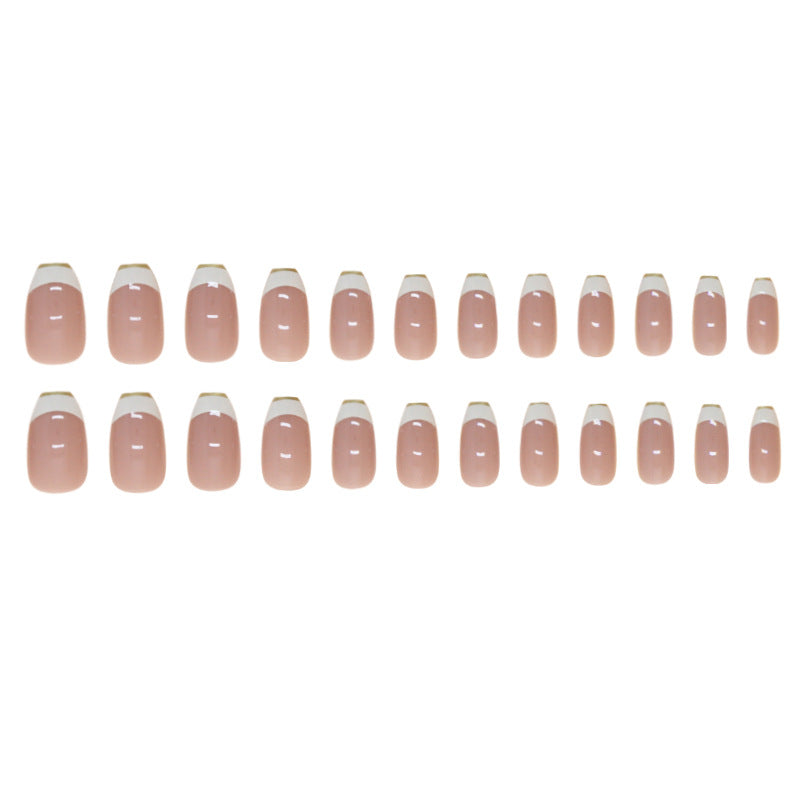 Nail 78 - Elegant Sheer French (24Pcs) - Free Nail Kit Included
