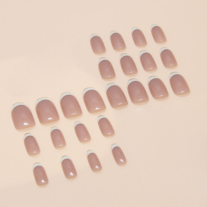 Nail 78 - Elegant Sheer French (24Pcs) - Free Nail Kit Included