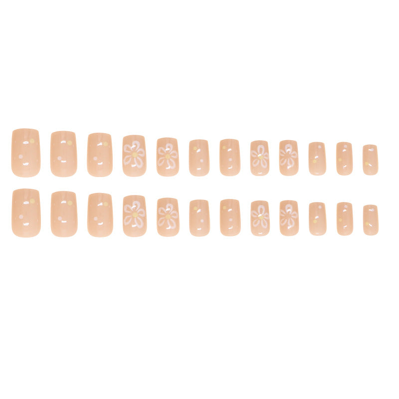 Nail 80 - Sweet Daisy (24Pcs) - Free Nail Kit Included