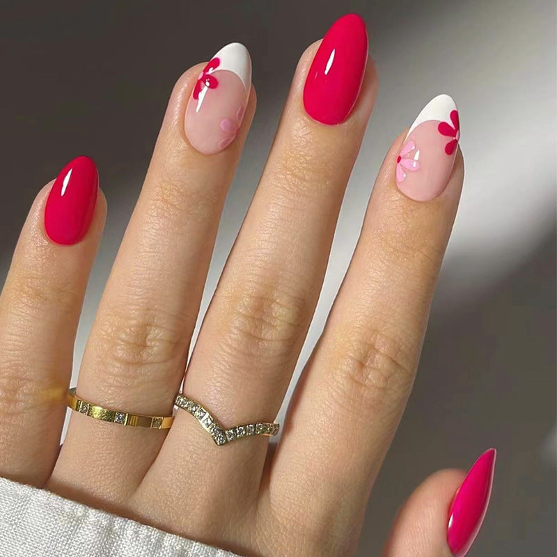 Nail 83 - Pink Blossom Press-On Nails (24Pcs) - Free Nail Kit Included