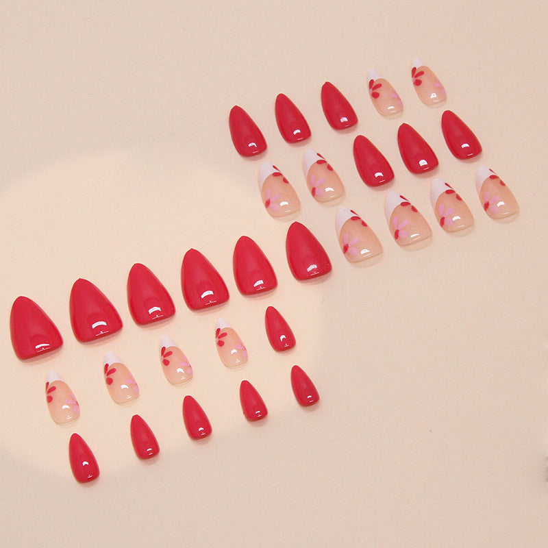 Nail 83 - Pink Blossom Press-On Nails (24Pcs) - Free Nail Kit Included