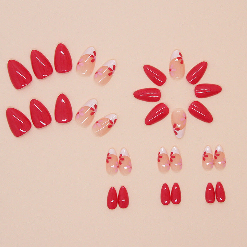 Nail 83 - Pink Blossom Press-On Nails (24Pcs) - Free Nail Kit Included