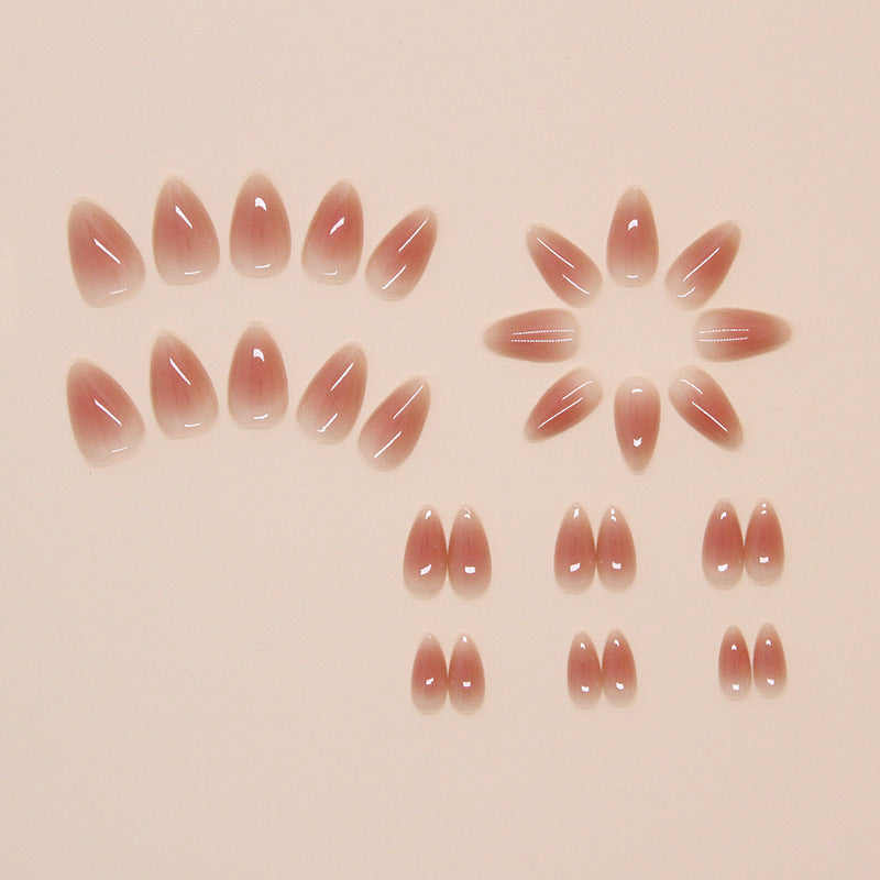 Nail 86 - Natural Nude Glossy Press-On Nails (24Pcs) - Free Nail Kit Included