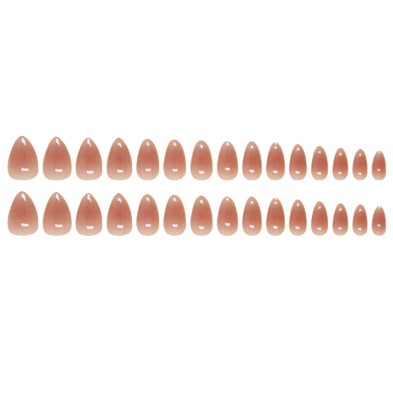 Nail 86 - Natural Nude Glossy Press-On Nails (24Pcs) - Free Nail Kit Included