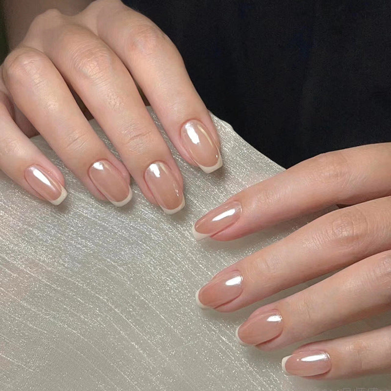 Nail 88 - Classic French Tip Press-On Nails (24Pcs) - Free Nail Kit Included