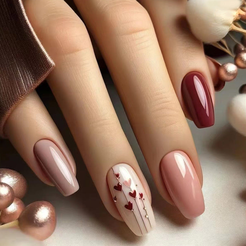 Nail 90 - Romantic Elegance Press-On Nails (24Pcs) - Free Nail Kit Included