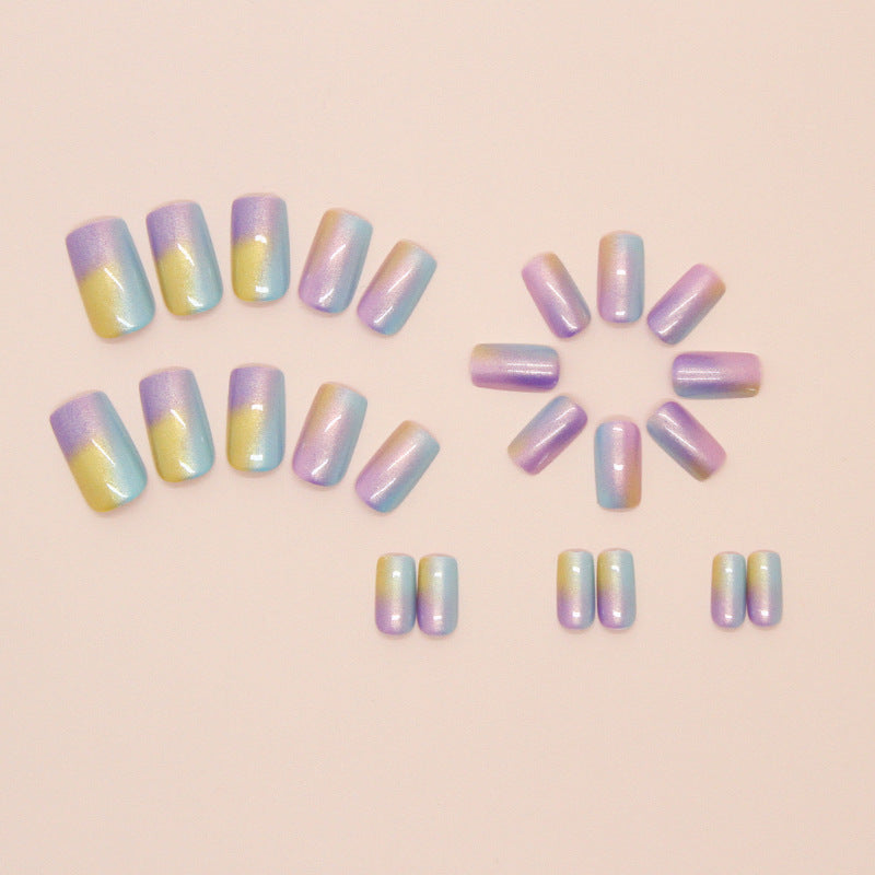 Nail 95 - Dreamy Pastel Ombre Press-On Nails (24Pcs) - Free Nail Kit Included