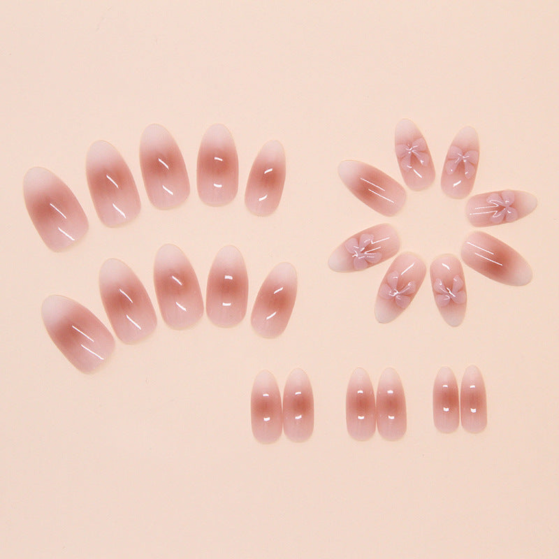 Nail 98 - Natural Nude Glossy Press-On Nails (24Pcs) - Free Nail Kit Included