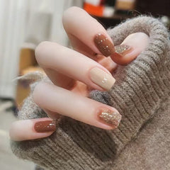 Nail 103 - Streamer Ice Coffee Press-On Nails (24Pcs) –  - Free Nail Kit Included