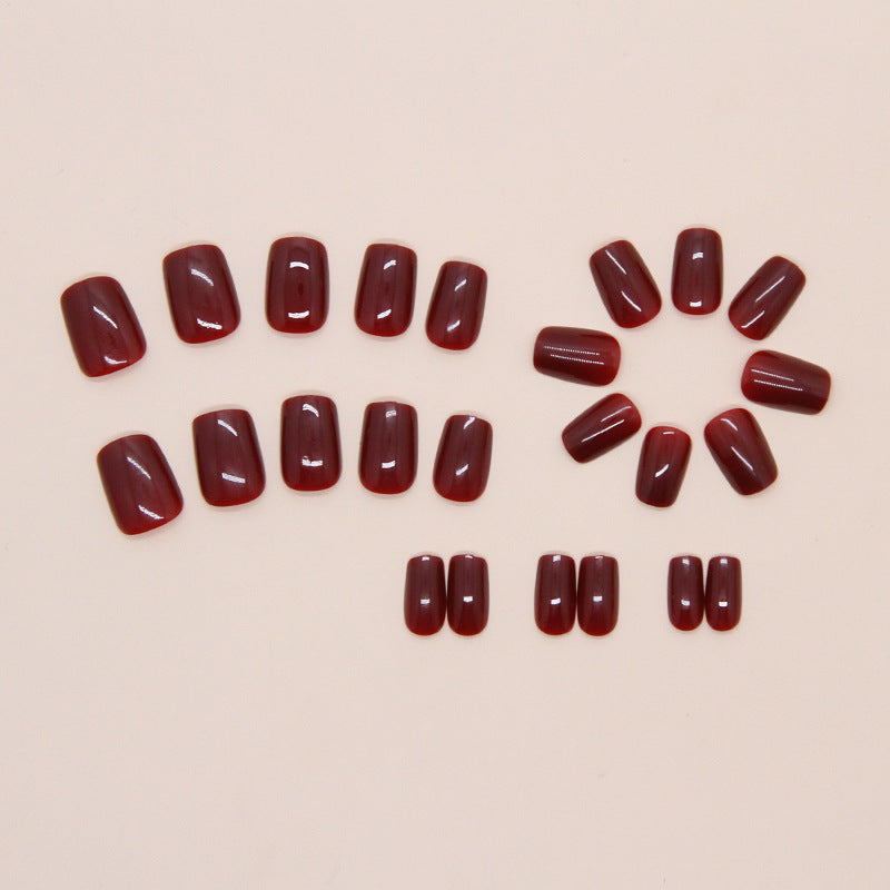 Nail 105 - Ankola Red Press-On Nails (24Pcs) – Free Nail Kit Included