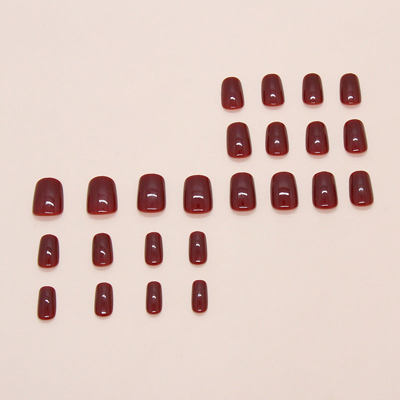 Nail 105 - Ankola Red Press-On Nails (24Pcs) – Free Nail Kit Included