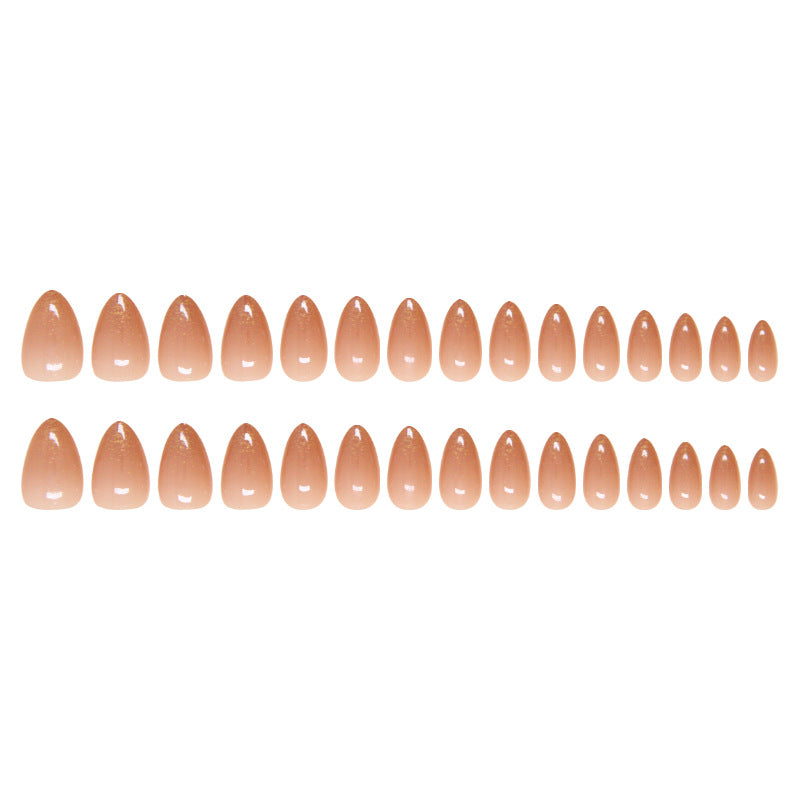 Nail 111 - Golden Nude Ombre Press-On Nails (24 Pcs)- Free Nail Kit Included