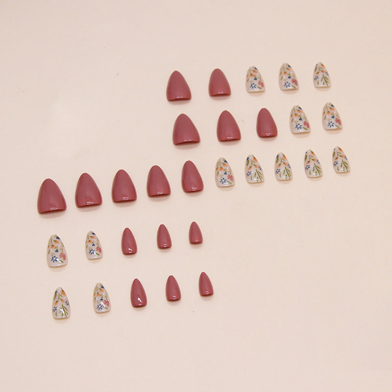 Nail 119 - Wildflower Bloom (24Pcs) - Free Nail Kit Included