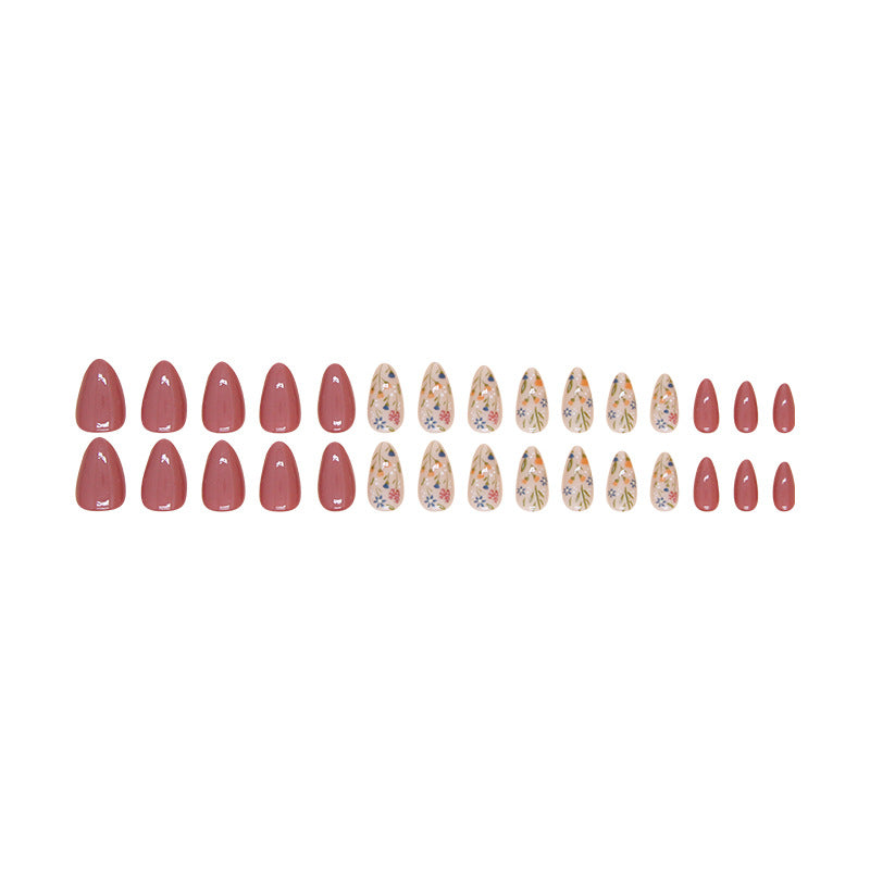 Nail 119 - Wildflower Bloom (24Pcs) - Free Nail Kit Included