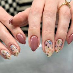 Nail 119 - Wildflower Bloom (24Pcs) - Free Nail Kit Included