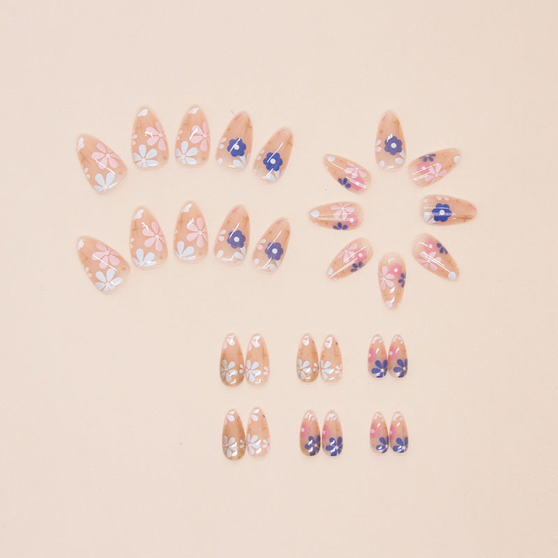Nail 120 - Pastel Petals Press-On Nails (24Pcs) - Free Nail Kit Included