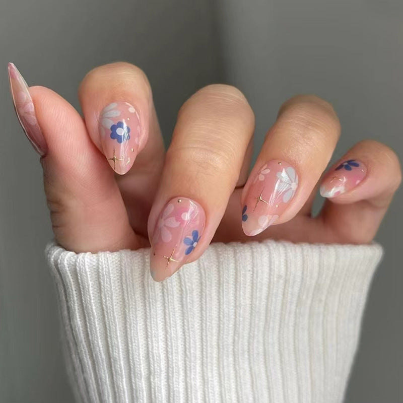 Nail 120 - Pastel Petals Press-On Nails (24Pcs) - Free Nail Kit Included