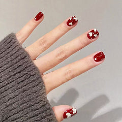Nail 129 - Cherry Love – Press-On Nails (24Pcs) - Free Nail Kit Included