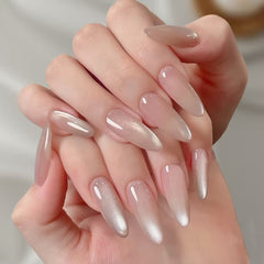 Nail 130 - Elegant Pearl Sheen Press-On Nails (30 Pcs) - Free Nail Kit Included