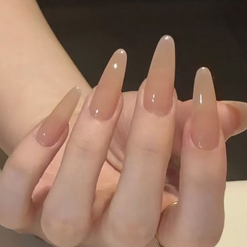 Nail 131 - Nude Illusion Press-On Nails (24 Pcs) - Free Nail Kit Included
