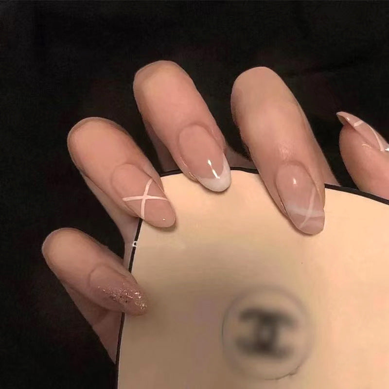 Nail 147 - Soft Pink Delight (24Pcs) - Free Nail Kit Included