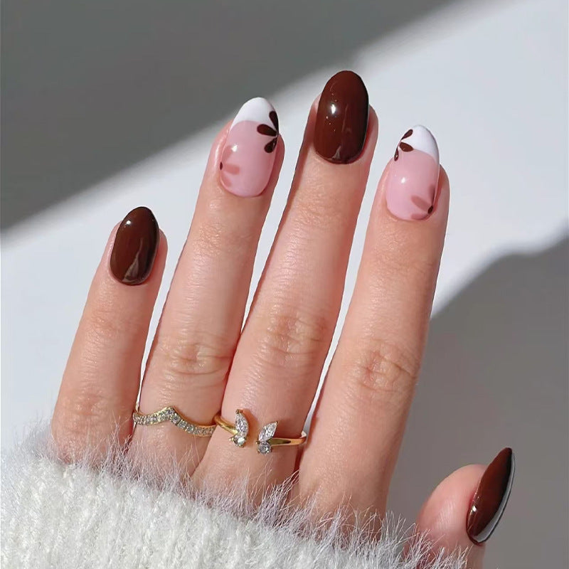 Nail 149 - Autumn Romance (24Pcs) - Free Nail Kit Included