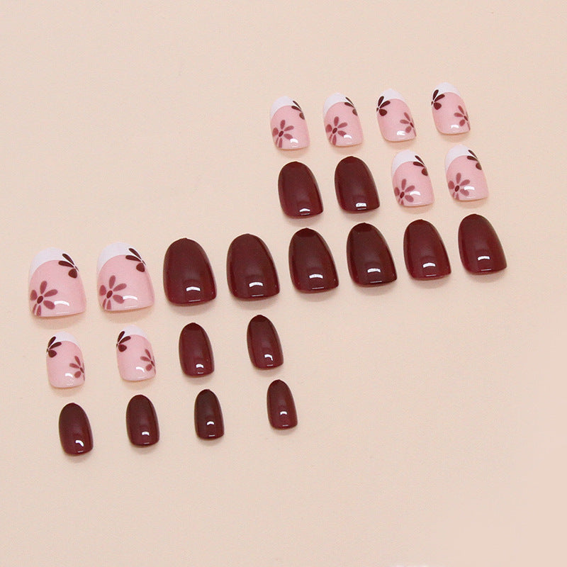 Nail 149 - Autumn Romance (24Pcs) - Free Nail Kit Included