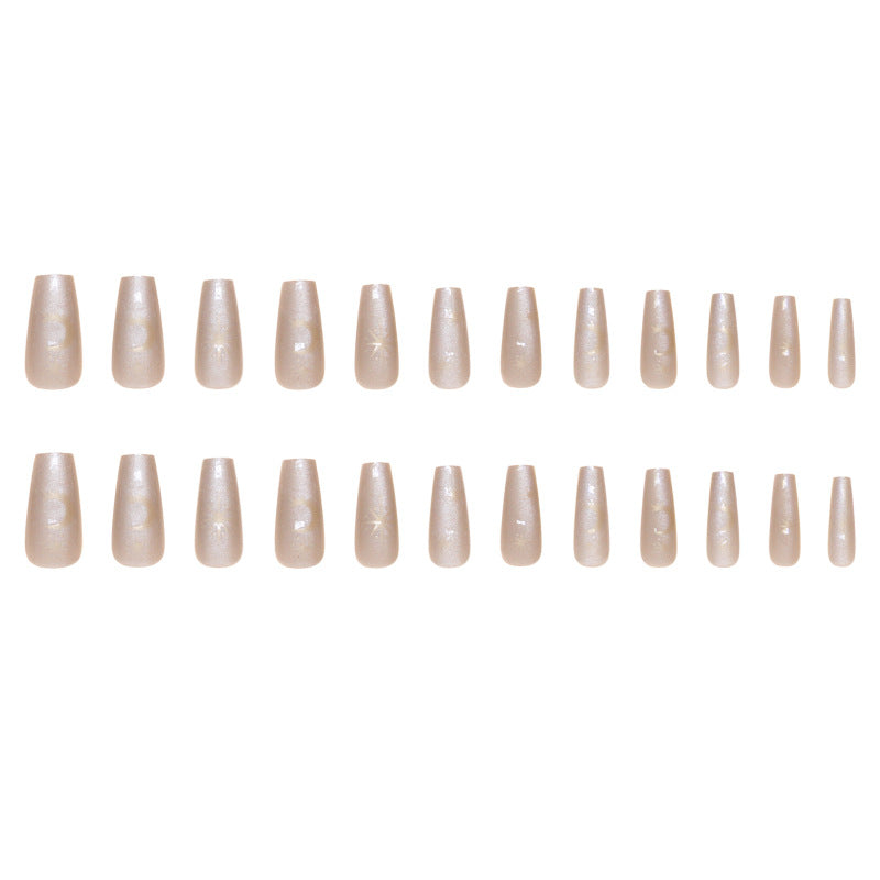 Nail 158 - Luminous Elegance Press-On Nails (24Pcs) - Free Nail Kit Included