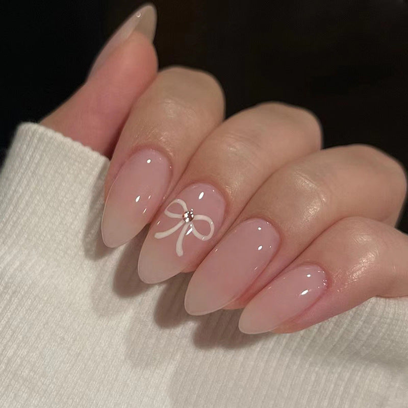 Nail 159 - Feminine Flair Press-On Nails (24Pcs) - Free Nail Kit Included
